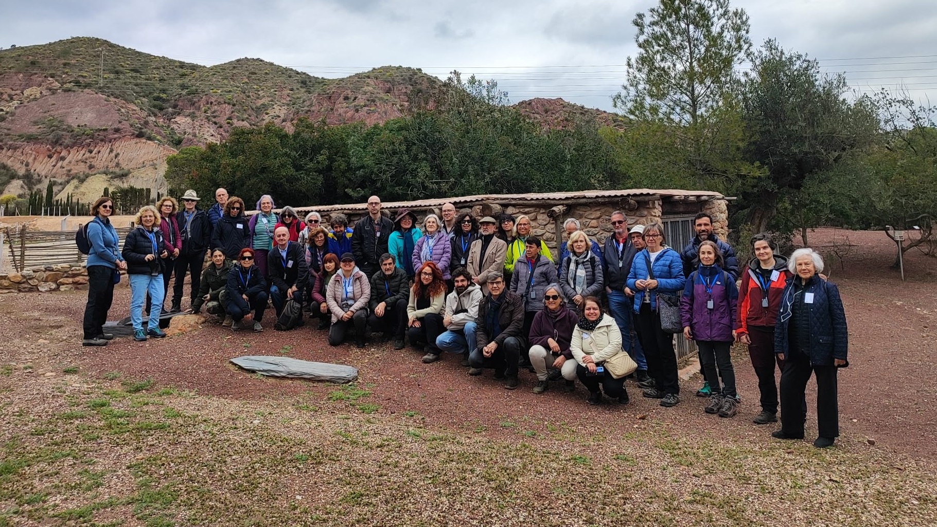 Grupo en el yacimiento de Los Ciprese